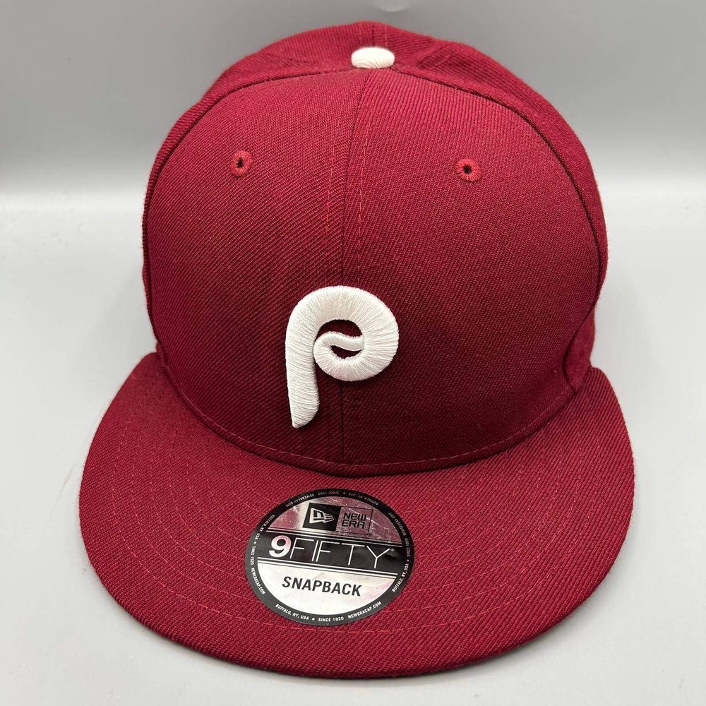Philadelphia Phillies MLB Hat Men Red 9Fifty New Era Snap Back Cap Wool